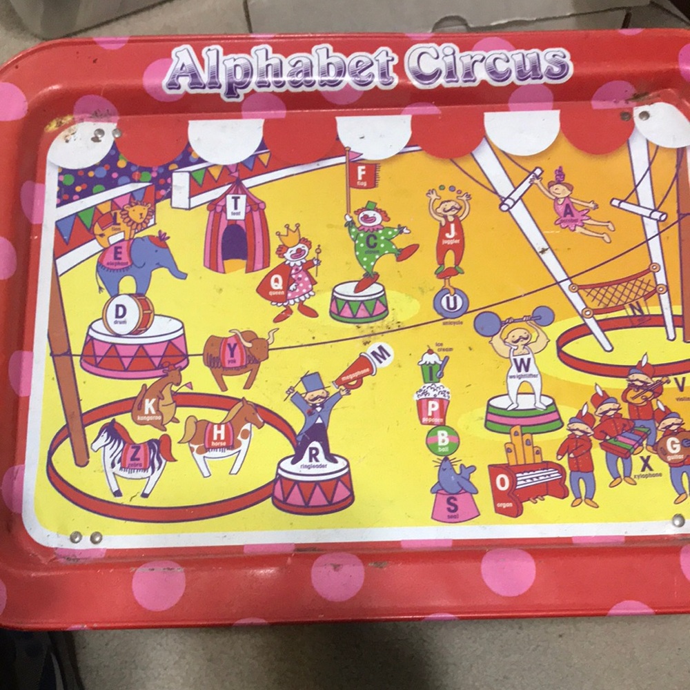 Alphabet Circus Kids Folding Tray